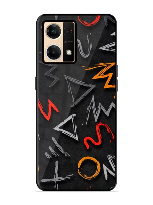 Grungy Graffiti Glossy Metal Phone Cover for Oppo Reno 7 (4G) Zapvi