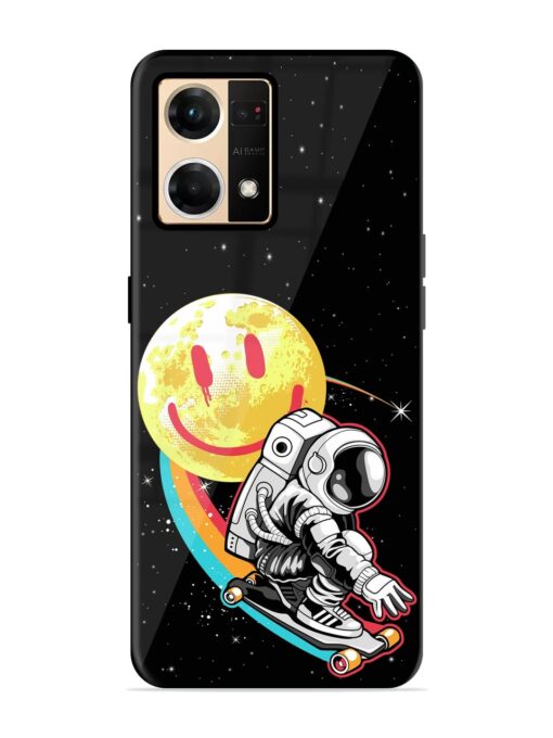 Astronaut Art Glossy Metal Phone Cover for Oppo Reno 7 (4G) Zapvi