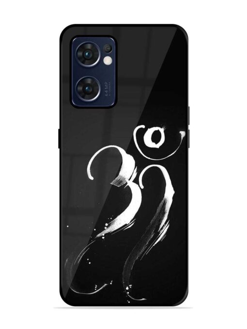 Om Logo Glossy Metal Phone Cover for Oppo Reno 7 (5G) Zapvi