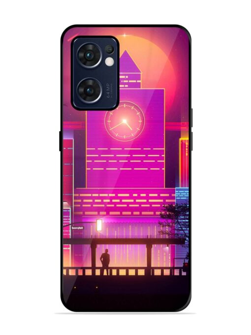 Clock Tower Glossy Metal TPU Phone Cover for Oppo Reno 7 (5G) Zapvi