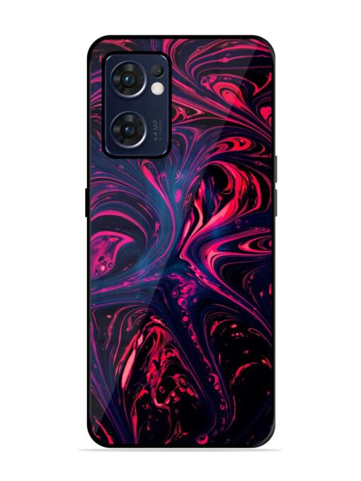 Abstract Background Glossy Metal Phone Cover for Oppo Reno 7 (5G) Zapvi