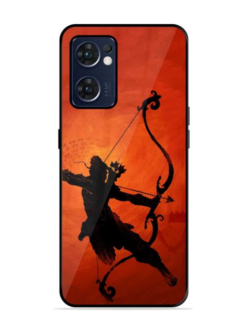 Illustration Lord Rama Glossy Metal Phone Cover for Oppo Reno 7 (5G) Zapvi