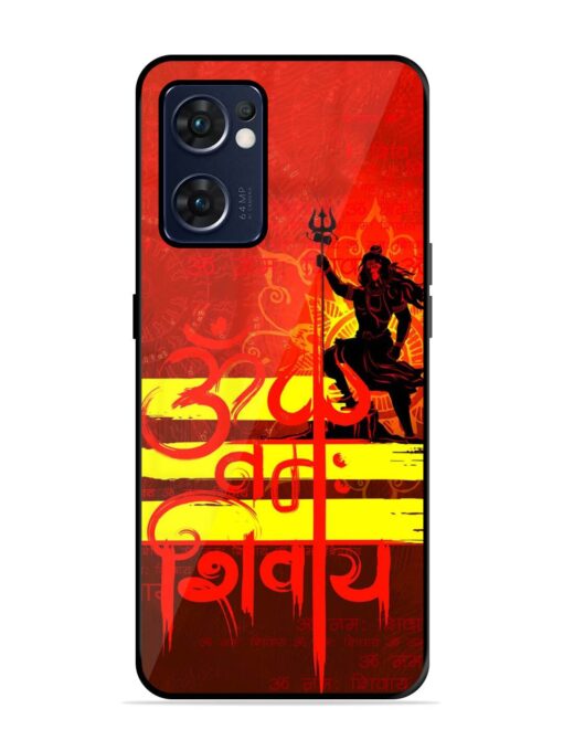 Illustration Lord Shiva Glossy Metal TPU Phone Cover for Oppo Reno 7 (5G) Zapvi