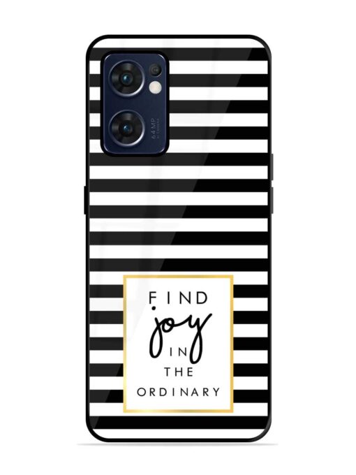 Slogan Print On Glossy Metal Phone Cover for Oppo Reno 7 (5G) Zapvi