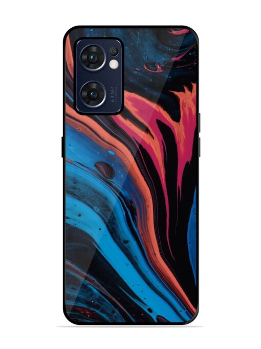 Liquefied Art Glossy Metal TPU Phone Cover for Oppo Reno 7 (5G) Zapvi