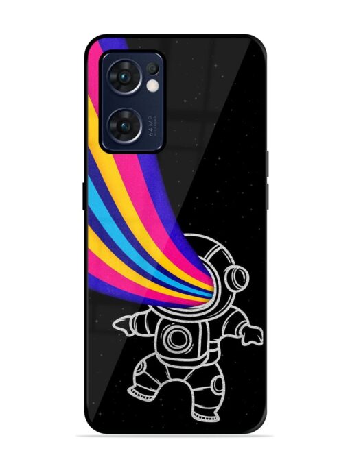 Astronaut Glossy Metal TPU Phone Cover for Oppo Reno 7 (5G) Zapvi