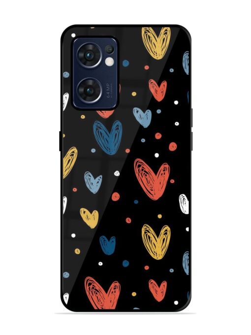 Happy Valentines Day Glossy Metal TPU Phone Cover for Oppo Reno 7 (5G) Zapvi