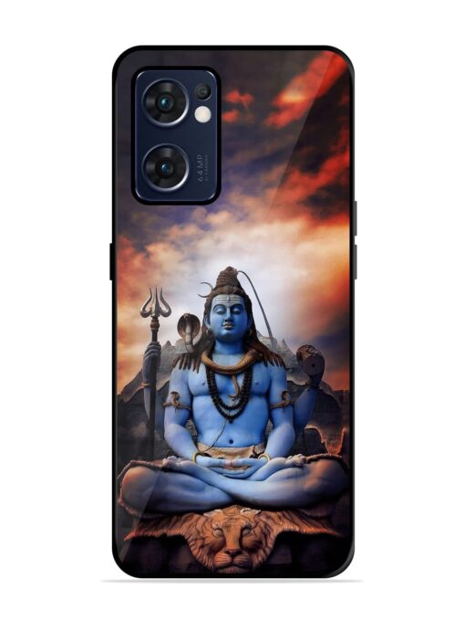 Jai Jai Shiv Glossy Metal Phone Cover for Oppo Reno 7 (5G) Zapvi