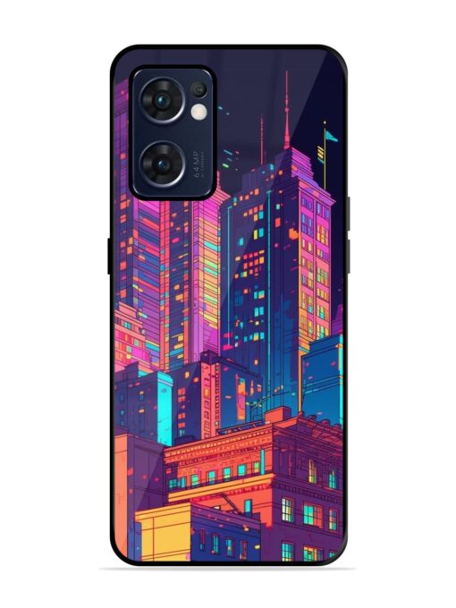 City View Glossy Metal Phone Cover for Oppo Reno 7 (5G) Zapvi