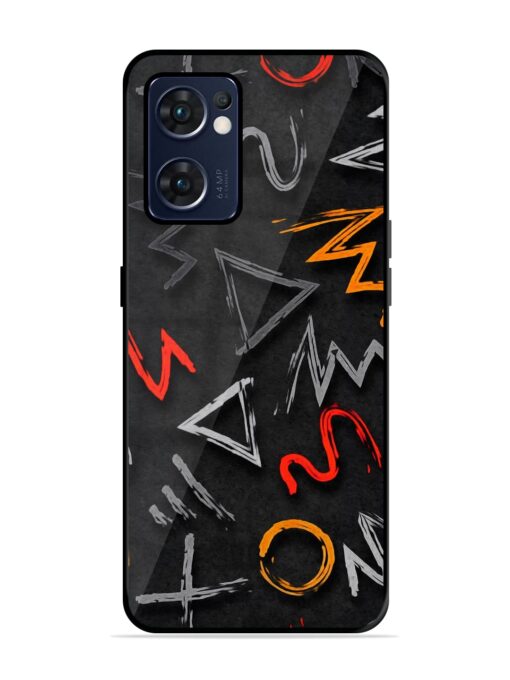 Grungy Graffiti Glossy Metal Phone Cover for Oppo Reno 7 (5G) Zapvi