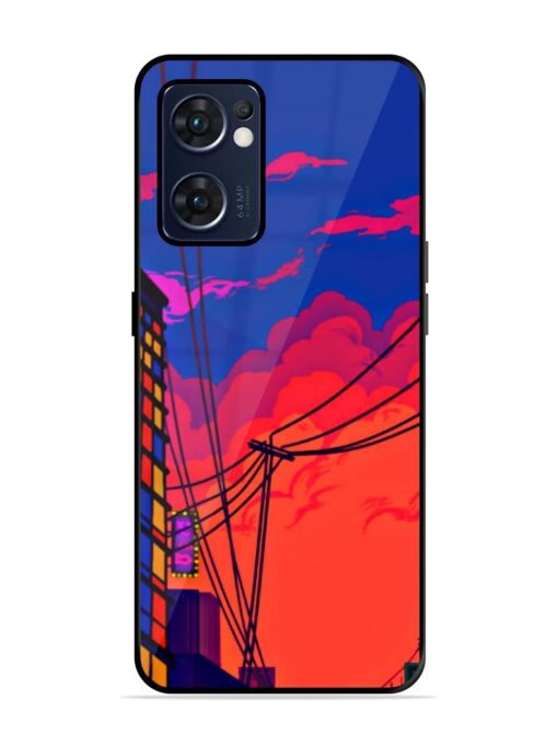 Sky At Morning Glossy Metal Phone Cover for Oppo Reno 7 (5G) Zapvi