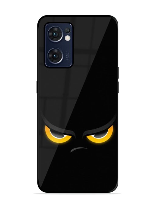 Cartoon Eye Glossy Metal Phone Cover for Oppo Reno 7 (5G) Zapvi