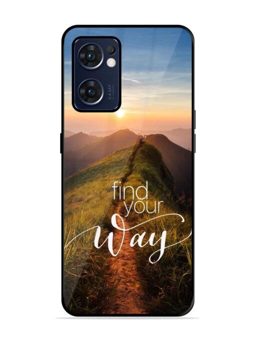 Find Your Way Glossy Metal Phone Cover for Oppo Reno 7 (5G) Zapvi