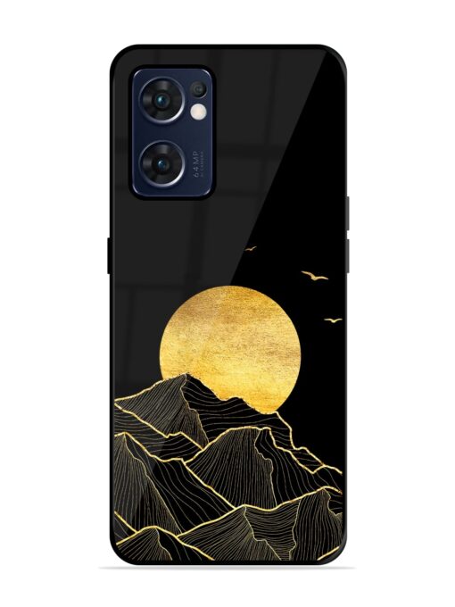 Golden Sunrise Glossy Metal Phone Cover for Oppo Reno 7 (5G) Zapvi