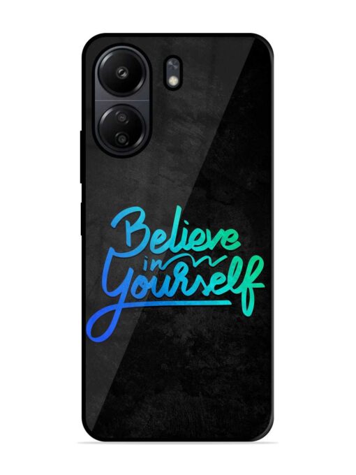 Believe In Yourself Glossy Metal Phone Cover for Poco C65 Zapvi