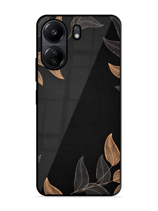 Foliage Art Glossy Metal Phone Cover for Poco C65 Zapvi