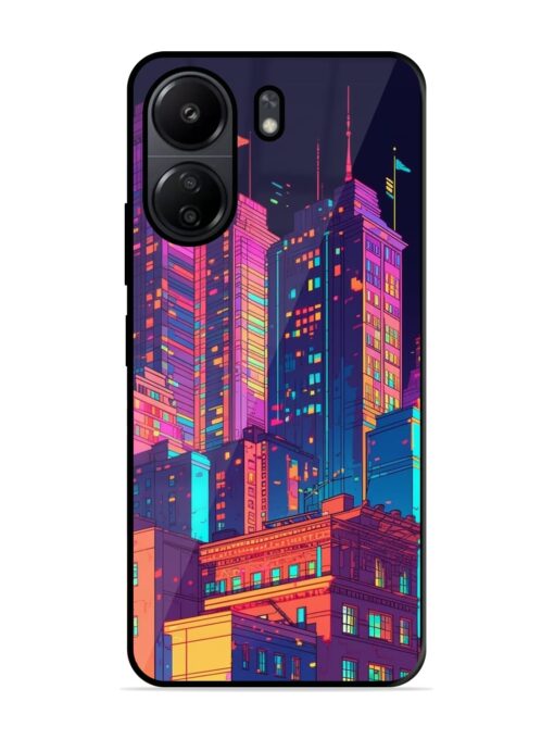 City View Glossy Metal Phone Cover for Poco C65 Zapvi