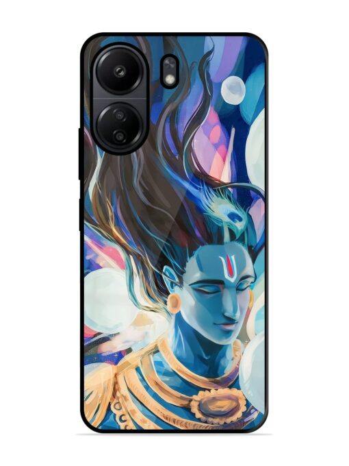 Bhagwan Sri Krishna Glossy Metal Phone Cover for Poco C65 Zapvi