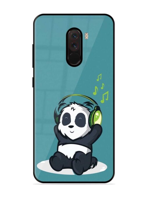 Music Panda Glossy Metal Phone Cover for Poco F1 Zapvi