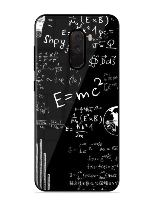 E=Mc2 Mass?Energy Equivalence Glossy Metal Phone Cover for Poco F1 Zapvi