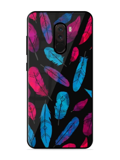 Feather Art Glossy Metal Phone Cover for Poco F1 Zapvi