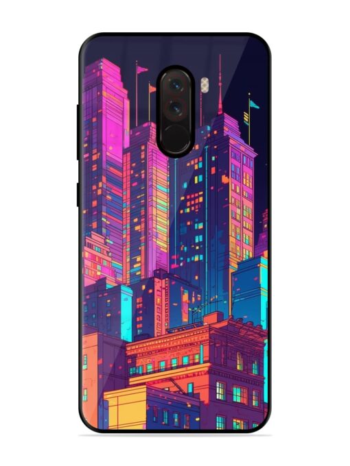 City View Glossy Metal Phone Cover for Poco F1 Zapvi