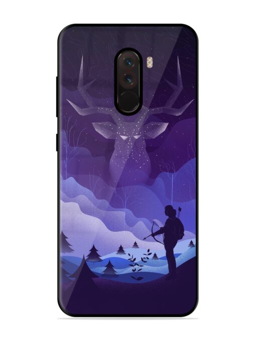 Deer Forest River Glossy Metal Phone Cover for Poco F1 Zapvi