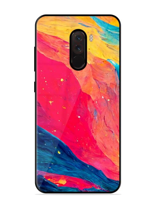 Starry Night Glossy Metal Phone Cover for Poco F1 Zapvi