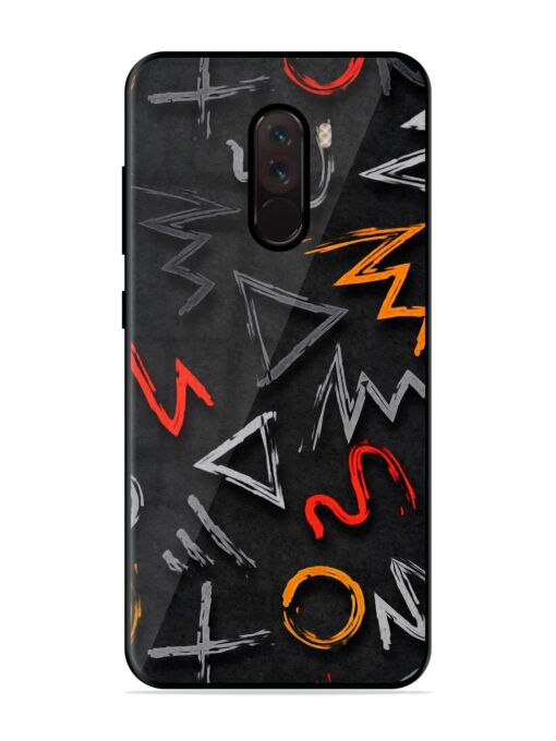 Grungy Graffiti Glossy Metal Phone Cover for Poco F1 Zapvi