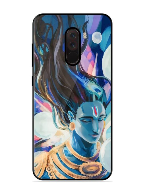 Bhagwan Sri Krishna Glossy Metal Phone Cover for Poco F1 Zapvi