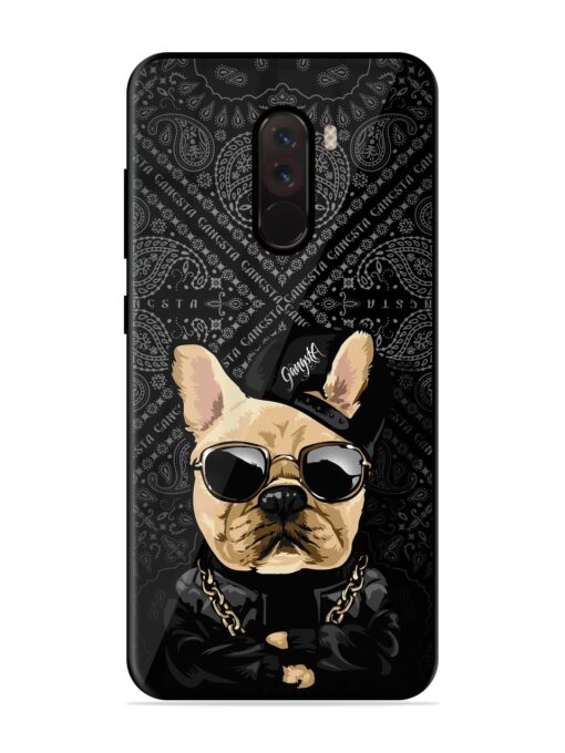 Gangsta Cool Sunmetales Dog Glossy Metal Phone Cover for Poco F1 Zapvi