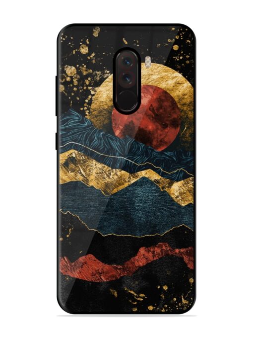 Gold Painting View Glossy Metal Phone Cover for Poco F1 Zapvi