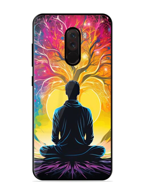 Mind Colourful Glossy Metal Phone Cover for Poco F1 Zapvi