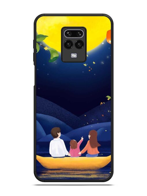 Happy Family And Beautiful View Glossy Metal Phone Cover for Poco M2 Pro Zapvi