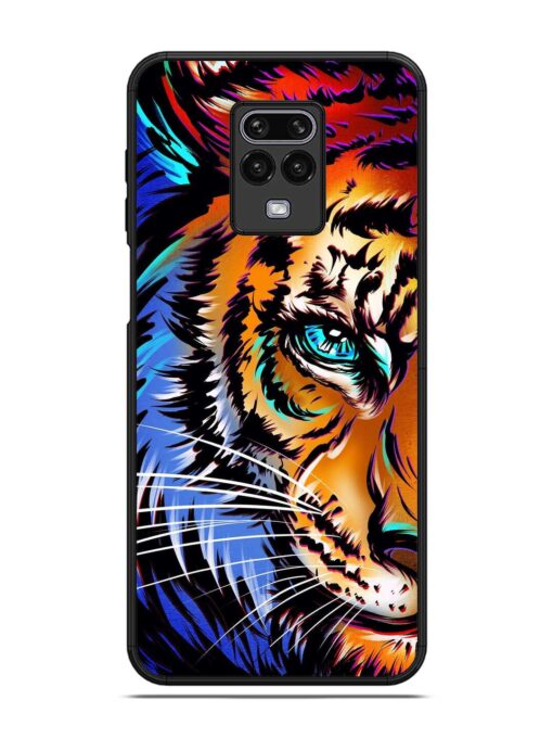 Colorful Lion Art Glossy Metal Phone Cover for Poco M2 Pro Zapvi