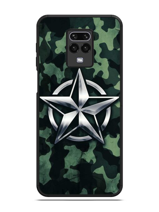 Indian Army Star Design Glossy Metal Phone Cover for Poco M2 Pro Zapvi