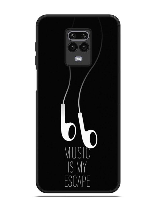 Music Is My Escape Glossy Metal Phone Cover for Poco M2 Pro Zapvi