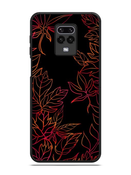 Red Floral Pattern Glossy Metal Phone Cover for Poco M2 Pro Zapvi