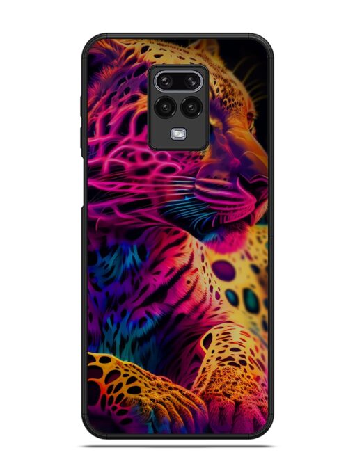 Leopard Art Glossy Metal Phone Cover for Poco M2 Pro Zapvi