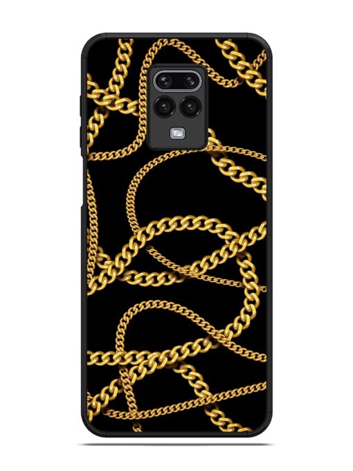 Decorative Golde Chain Glossy Metal Phone Cover for Poco M2 Pro Zapvi