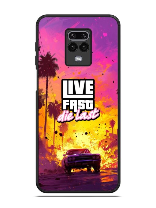 Live Fast Glossy Metal Phone Cover for Poco M2 Pro Zapvi