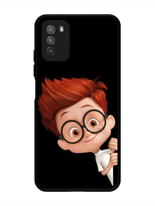 Smart Boy Cartoon Glossy Metal Phone Cover for Poco M3 Zapvi