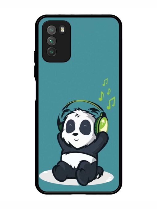 Music Panda Glossy Metal Phone Cover for Poco M3 Zapvi