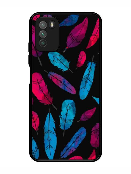 Feather Art Glossy Metal Phone Cover for Poco M3 Zapvi