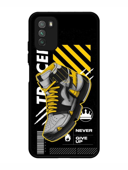 Shoe Background Glossy Metal Phone Cover for Poco M3 Zapvi