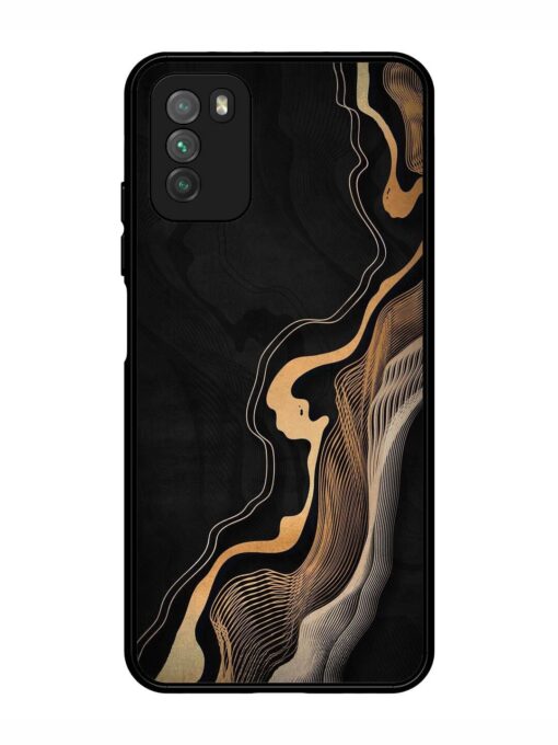 Abstract Art Glossy Metal TPU Phone Cover for Poco M3 Zapvi