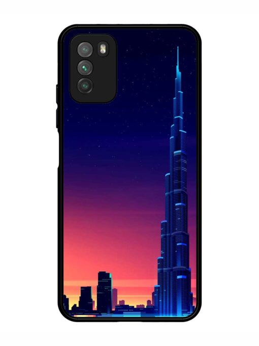 Burj Khalifa Abstract Glossy Metal Phone Cover for Poco M3 Zapvi