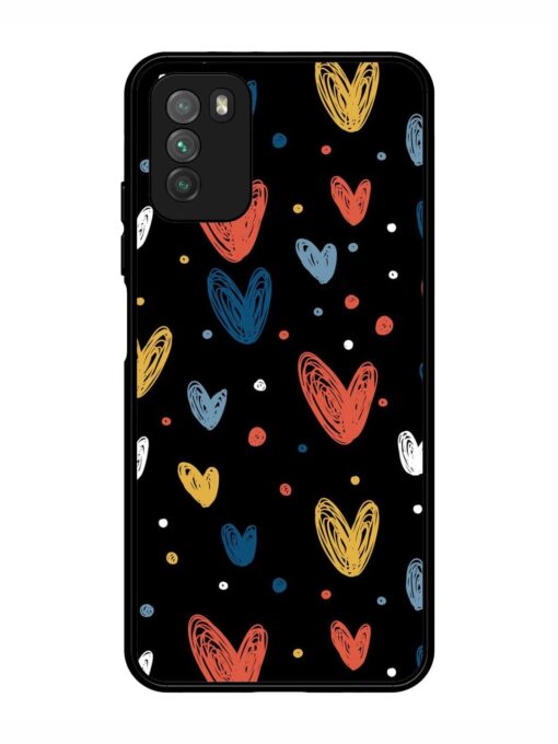 Happy Valentines Day Glossy Metal TPU Phone Cover for Poco M3 Zapvi