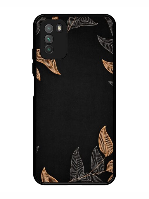 Foliage Art Glossy Metal Phone Cover for Poco M3 Zapvi