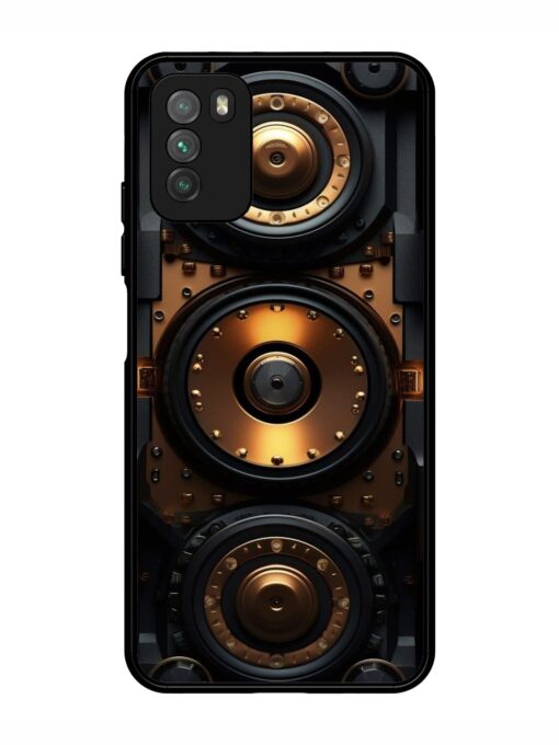 Sound Box Glossy Metal Phone Cover for Poco M3 Zapvi